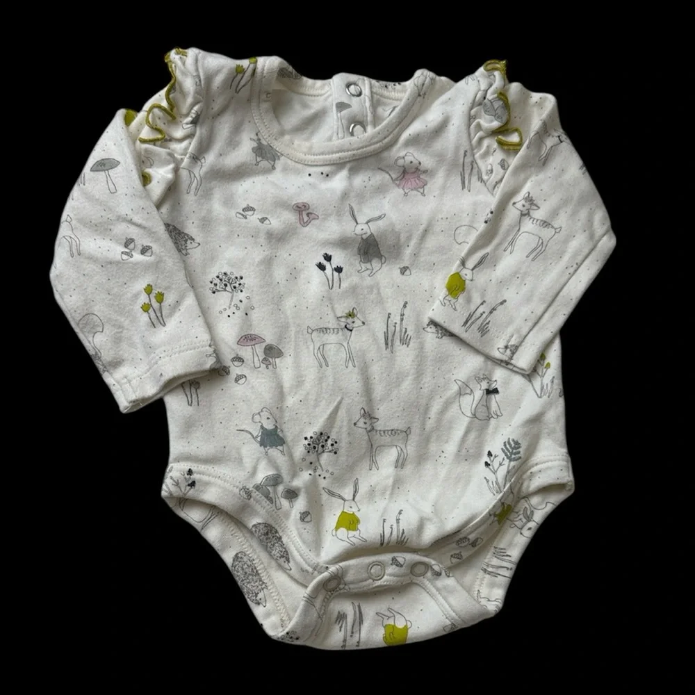 Perh Adorable Cream and Yellow Kids One Piece organic cotton